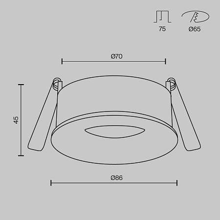 Встраиваемый светильник Technical DL027-GU10-B - фото