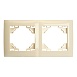 Рамка 2-местная горизонтальная STEKKER, PFR00-9012-02, серия Эрна Элегант, слоновая кость - фото