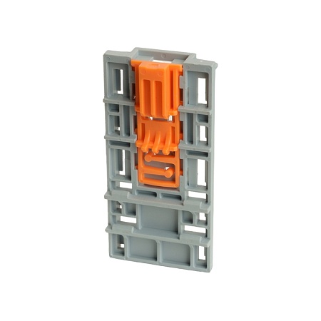 Монтажный держатель на DIN-рейку для зажимов блочных (вертикальная установка), серый  LD580-PTFIX-H1 - фото