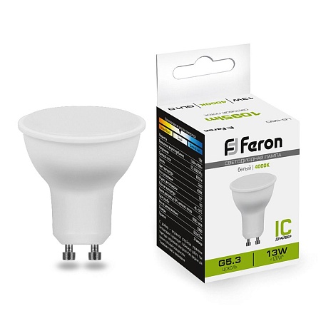 Лампа светодиодная Feron LB-960 MR16 GU10 13W 175-265V 4000K - фото
