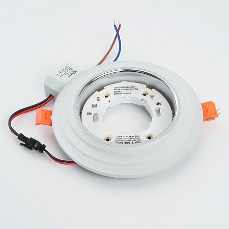Светильник встраиваемый с белой LED подсветкой Feron CD5023 потолочный GX53 без лампы, матовый - фото