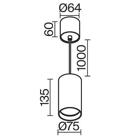 Подвесной светильник Technical Vol P100PL-20W3K-W - фото