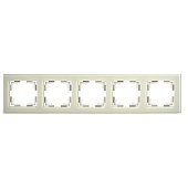 Рамка 5-местная, стекло, STEKKER, GFR00-7005-07, серия Катрин, дымчатый