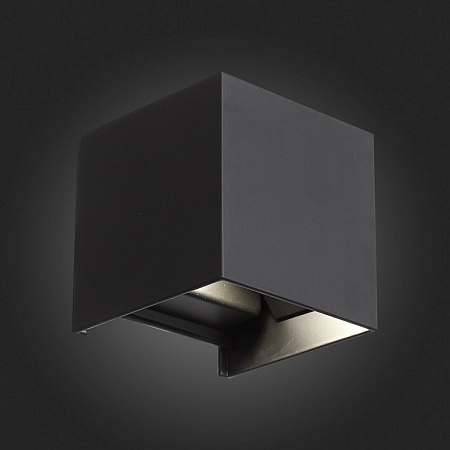 Светильник уличный настенный ST-Luce Черный/Черный LED 2*3W 4000K SL560.401.02 - фото