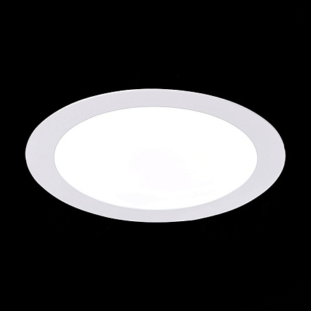 Св-к встр. Белый LED 1*15W 3000K 1 020Lm Ra80 110° IP20 D190xH8 90-265V ST209.538.15 - фото
