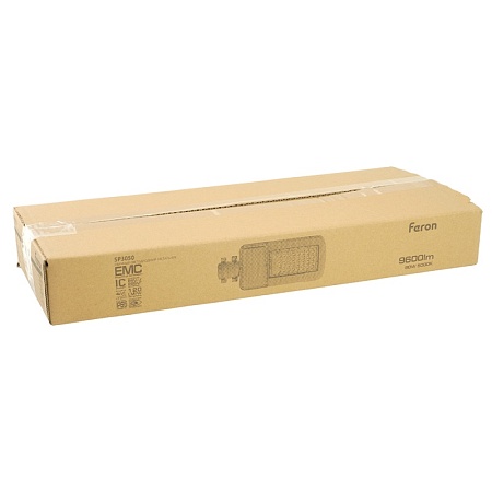 Светодиодный уличный консольный светильник Feron SP3050 80W 5000K 230V, серый - фото