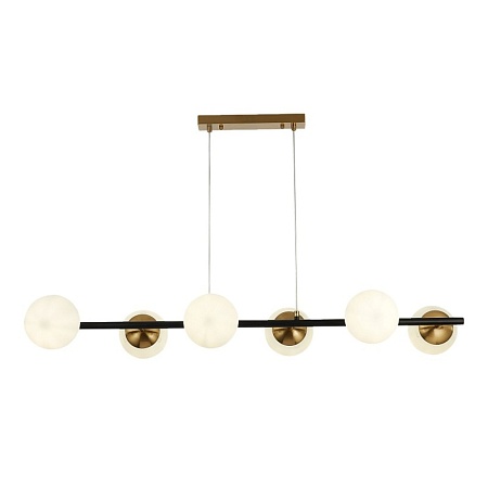 Светильник подвесной Черный, Латунь/Белый E27 6*60W SLE220403-06 - фото