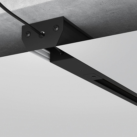 Basic System Алюминиевый профиль для монтажа в натяжной потолок однофазного шинопровода черный 2м 85234/00 Elektrostandard - фото