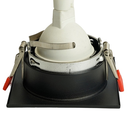 Светильник встраиваемый Feron DL3112 потолочный MR16 G5.3  черный + черный хром - фото