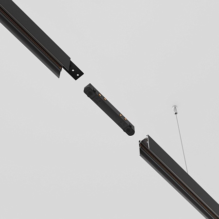 Коннектор питания прямой Exility черный - фото