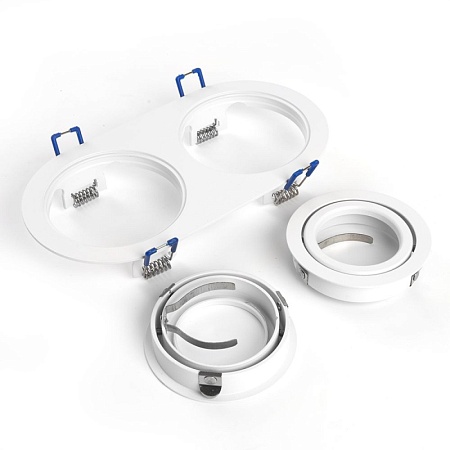 Светильник потолочный встраиваемый, DL2812 MR16 50W G5.3 "овал", белый - фото