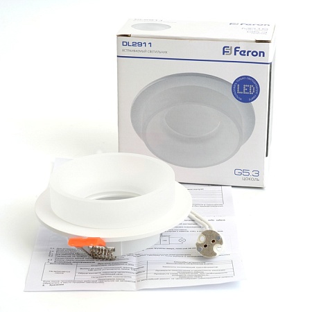 Светильник встраиваемый Feron DL2911 потолочный MR16 G5.3 белый - фото