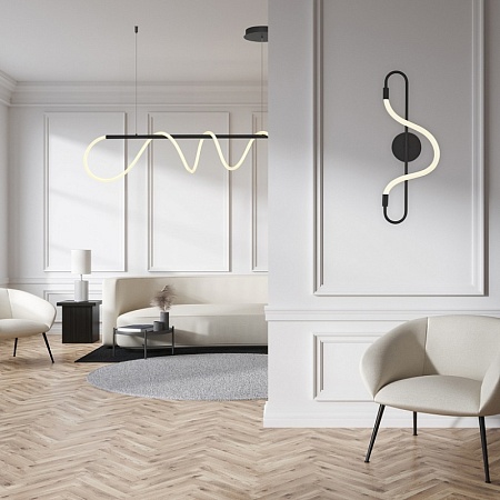 Светильник настенный ST-Luce Черный/Белый LED 1*16W 3000K SL6102.401.16 - фото