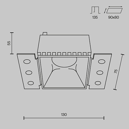 Встраиваемый светильник Technical DL051-01-GU10-SQ-W - фото