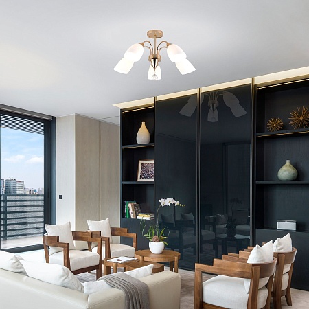 Потолочный светильник Eurosvet 30149/5 золото - фото