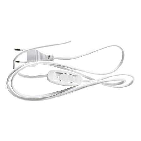 Сетевой шнур с выключателем, 230V 1,9м белый, KF-HK-1-2 - фото