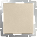Выключатель одноклавишный проходной шампань WL11-SW-1G-2W - фото