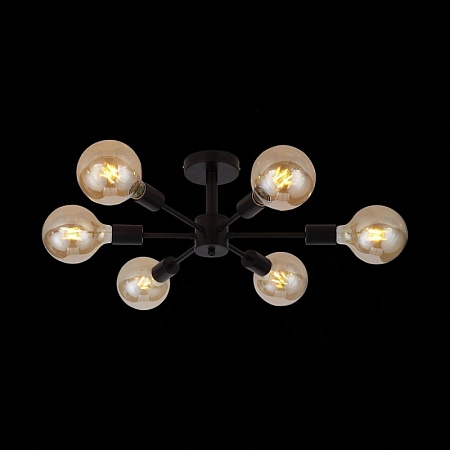 Светильник потолочный Черный E27 6*60W SL419.402.06 - фото