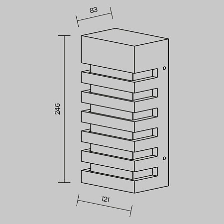 Настенный светильник (бра) Outdoor O034WL-01B - фото