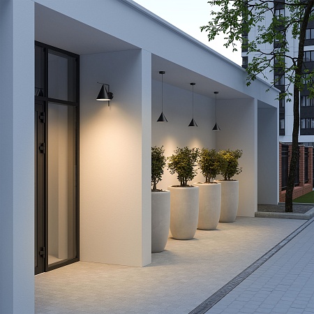 Светильник садово-парковый со светодиодами Bevel 35184/H черный Elektrostandard - фото