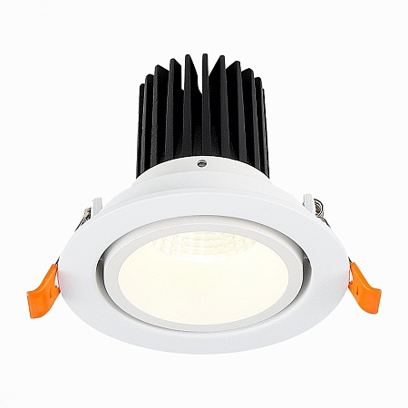 Св-к встр. Белый LED 1*10W 3000K 750Lm Ra>90 38° IP20 D102xH85 170-240V ST705.538.10 - фото