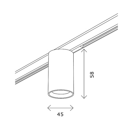 Магнитный трековый светильник Латунь LED 1*9W 3000K 500Lm Ra>90 36° IP20 D45xH63 24V ST671.336.09 - фото