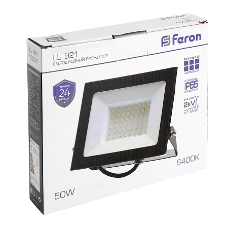 Светодиодный прожектор Feron LL-921 IP65 50W 6400K - фото