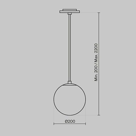 Подвесной светильник Technical Luna P039PL-5W3K-20INS-B - фото