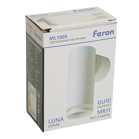 Светильник Feron ML1005 LUNA настенный под лампу GU10, белый - фото