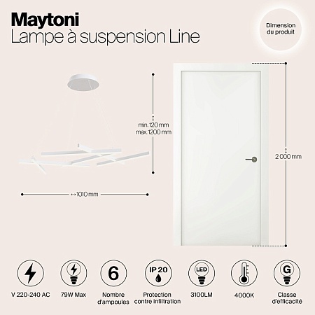 Подвесной светильник Maytoni Line MOD016PL-L75W - фото