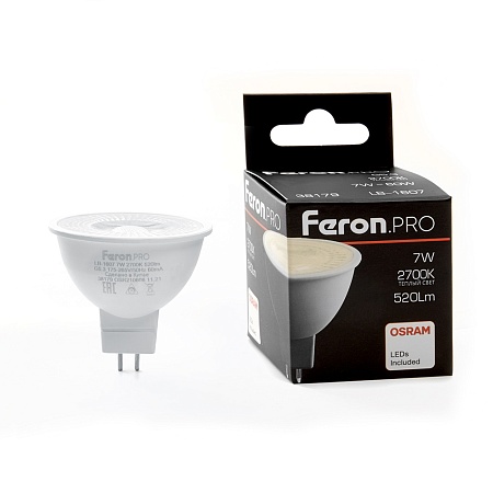 Лампа светодиодная Feron.PRO LB-1607 G5.3 7W 175-265V 2700K - фото