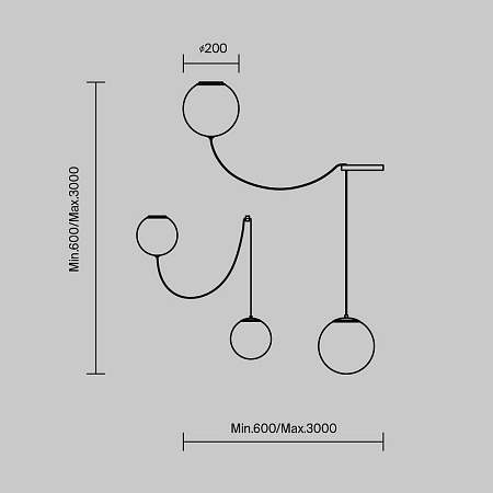 Подвесной светильник Maytoni MOD427PL-L20B3K1 - фото