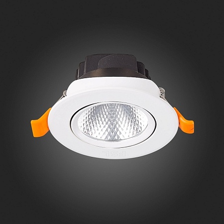 Св-к встр. Белый LED 1*6W 3000K 480Lm Ra80 24° IP20 D86xH50 220-240V ST211.538.06.24 - фото