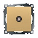 Розетка телевизионная 1-местная (механизм), STEKKER, GLS00-7108-08, 75 Ом, 5-862МГц, серия Катрин, золото - фото