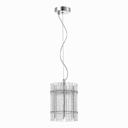 Люстра подвесная ST-Luce Никель/Прозрачный E14 1*40W SL1656.103.01 - фото