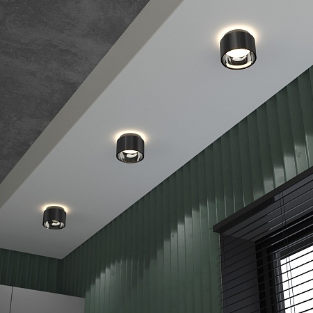 Накладной точечный светодиодный светильник 1069 GX53 Черный жемчуг Elektrostandard - фото