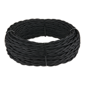 Ретро кабель витой  2х1,5 черный 50 м W6452508