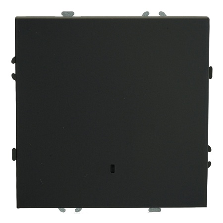 Выключатель 1-клавишный c индикатором (механизм), STEKKER, 250В, 10А, серия Эмили, RSW10-5101-05, черный уголь, soft touch - фото