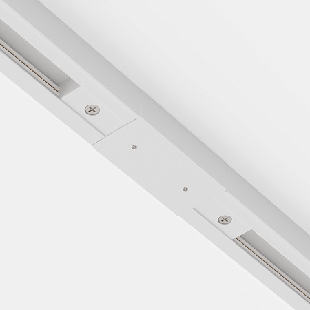 Прямой коннектор питания с вводом питания Unity белый - фото