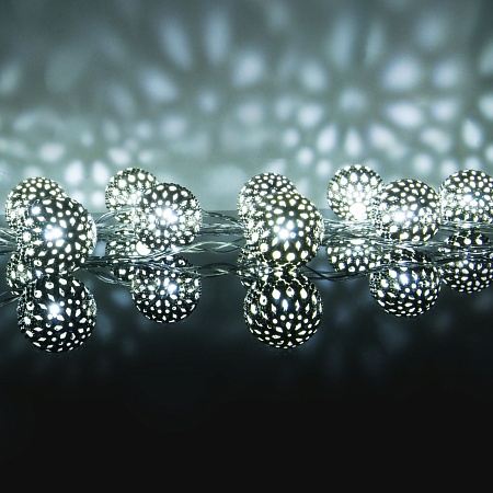 Гирлянда Eurosvet 400-003 хром/белый с эффектом мерцания - фото