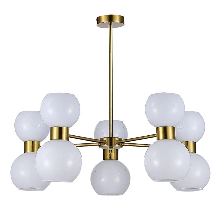 Светильник потолочный Латунь/Белый E27 10*60W SLE1138-302-10 - фото