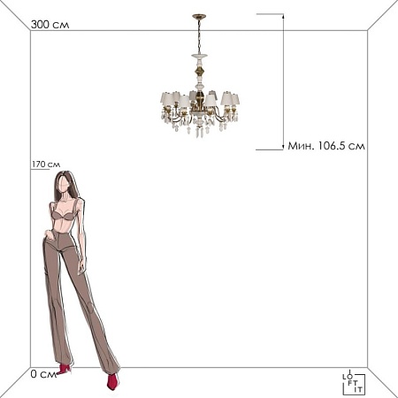 10203/10 White Подвесной светильник LOFT IT Grace - фото