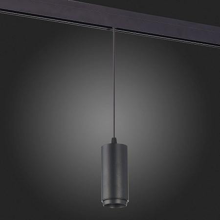 Магнитный трековый светильник подвесной ZOOM Черный LED 1*6W 3000K 667Lm Ra>80 10-60° I ST357.433.06 - фото