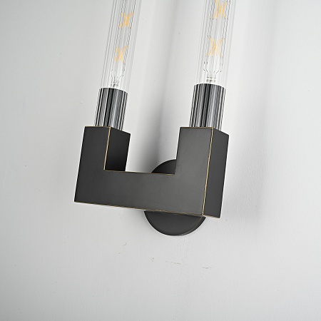 Бра Canelle Wall Lamp Double Sconces Black Imperiumloft 147874-22 - фото