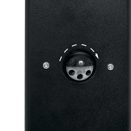 Светильник садово-парковый с датчиком освещенности/движения Feron DH0207, столб ,  E27 230V, черный - фото