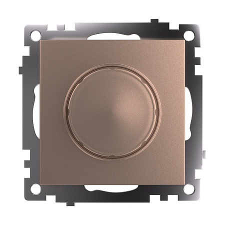 Выключатель диммирующий TRIAC(механизм), STEKKER GLS10-7106-02, 250V, 500W, серия Катрин, шампань - фото