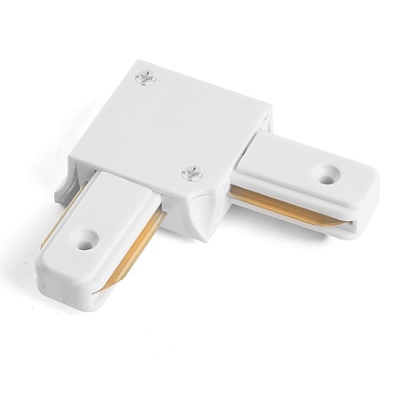 Коннектор угловой однофазный для шинопровода, белый, LD1001 - фото