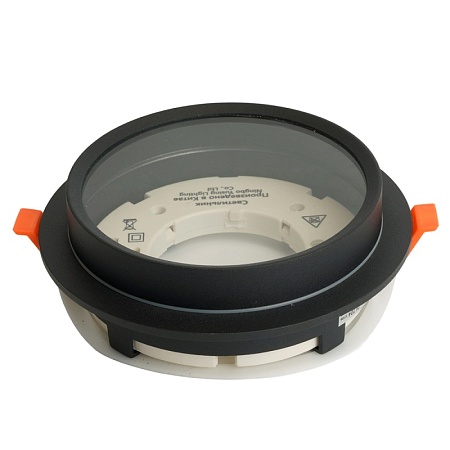 Светильник встраиваемый Feron DL704 потолочный GX70 черный круг IP44 - фото