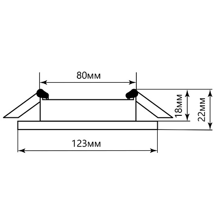 Светильник встраиваемый с белой LED подсветкой Feron CD4045 потолочный GX53 без лампы, прозрачный, хром - фото
