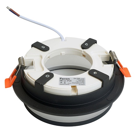 Светильник встраиваемый Feron DL700  потолочный GX70 черный круг - фото